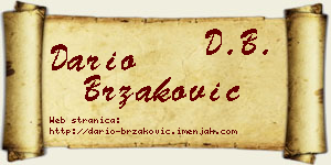 Dario Brzaković vizit kartica